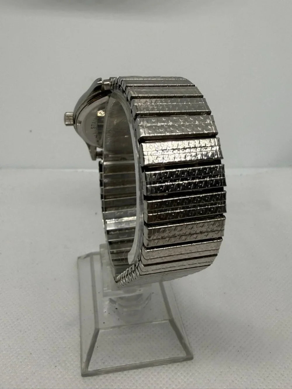 Visage Quartz Wristwatch Silver Dial Textured Center Roman Numerals 13370
